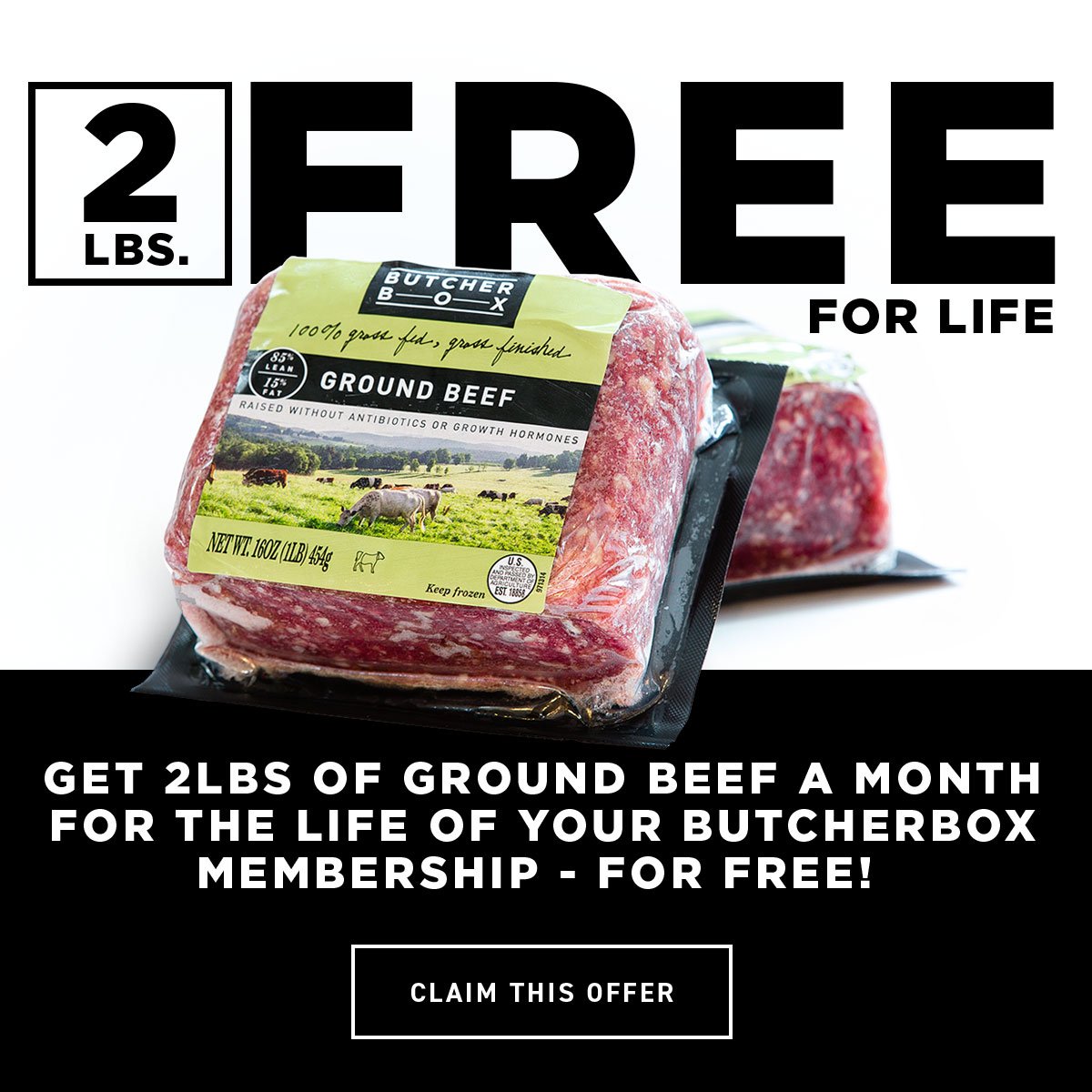 Butcher Box Coupon 2lbs Of Ground Beef For Life Msa