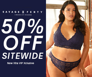 Save 50% sitewide off your first order from Savage X Fenty!